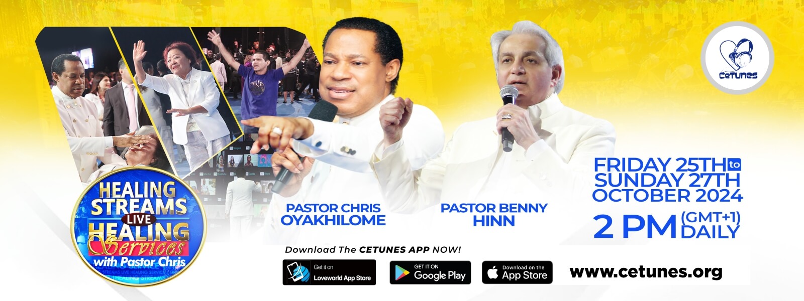 HEALING STREAMS LIVE HEALING SERVICE WITH PASTOR CHRIS AND PASTOR BENNY HINN