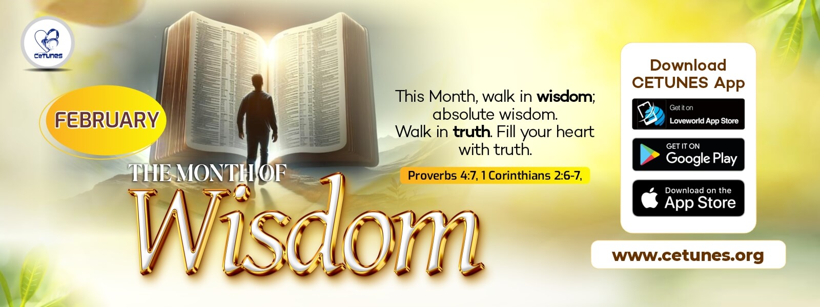 FEBRUARY, THE MONTH OF WISDOM